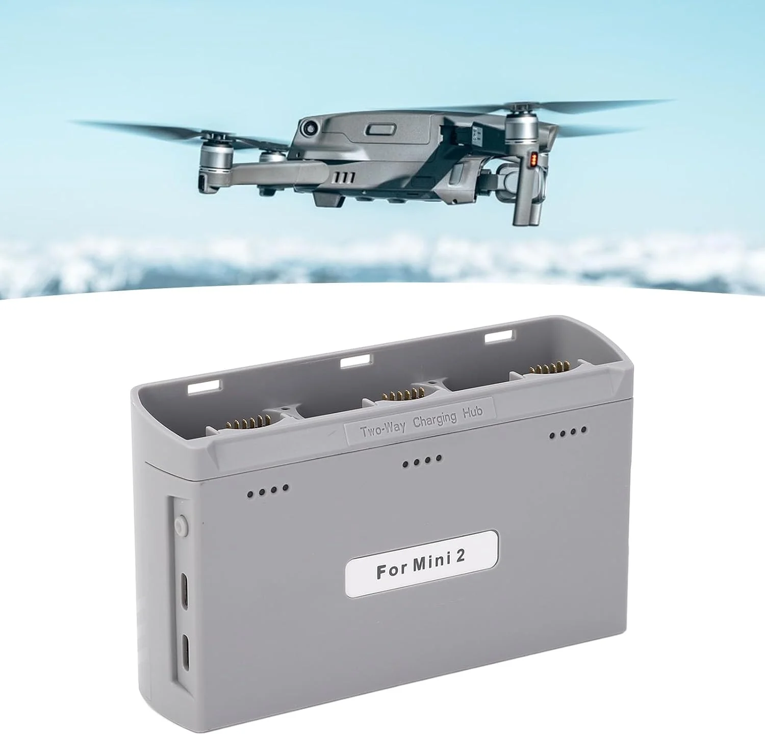 هاب شارژ باتری برای Mini4K Mini2 SE Mini SE، شارژر باتری پهپاد 3 راهه با نمایشگر، شارژر باتری 3 محفظه 2 راهه برای باتری های پهپاد، با 1*USB + 1*کابل Type C