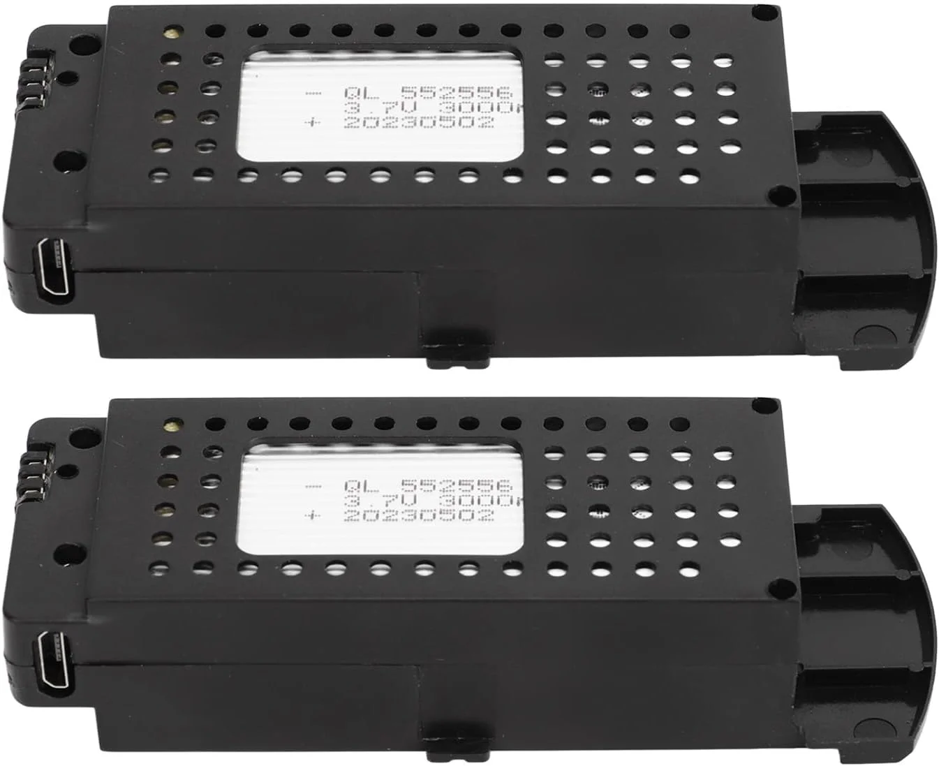 باتری لیتیومی 3.7 ولت 3000 میلی آمپر ساعتی پهپاد، 2 عدد باتری قابل حمل RC جایگزین با کابل 3 در 1 برای هواپیمای RC پهپاد S6 G6