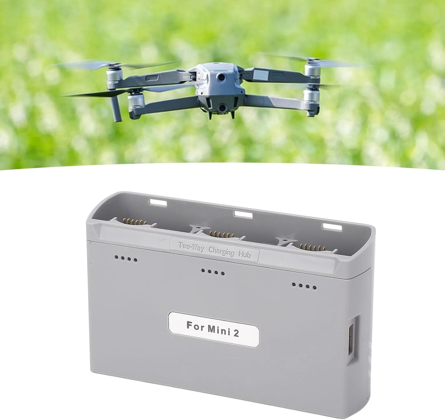 هاب شارژ باتری برای Mini4K Mini2 SE Mini SE، شارژر باتری پهپاد 3 راهه با نمایشگر، شارژر باتری 3 محفظه 2 راهه برای باتری های پهپاد، با 1*USB + 1*کابل Type C