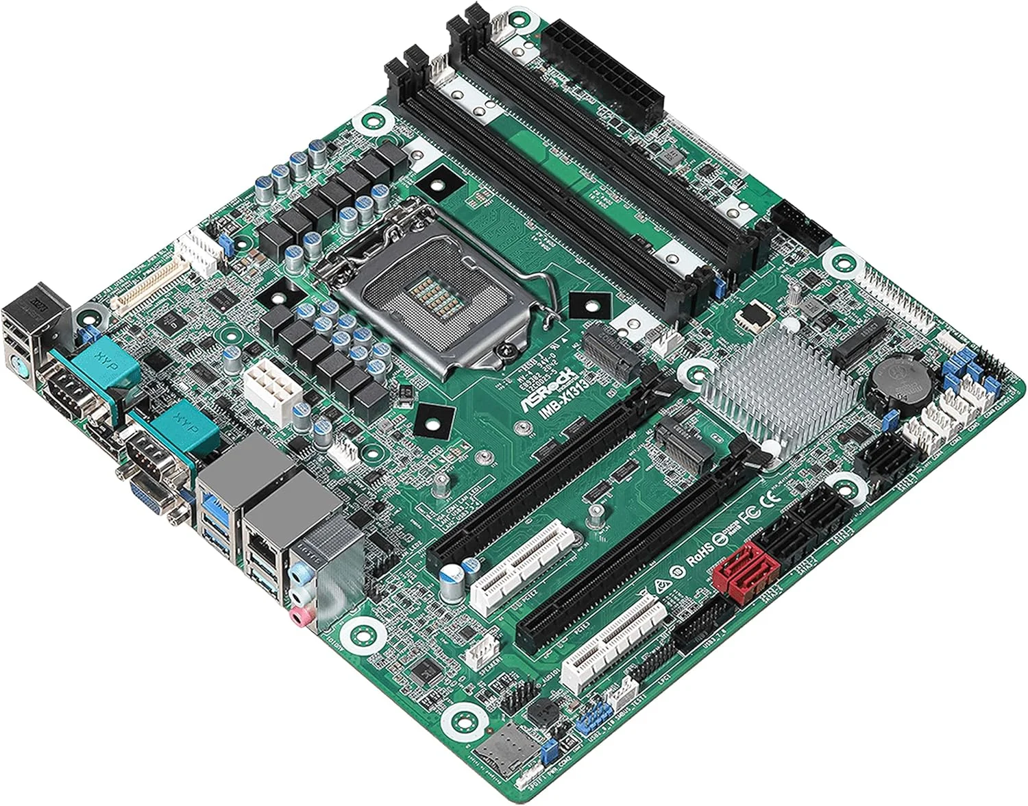 مادربرد صنعتی Asrock IMB-X1313 Micro ATX با چیپست Intel W480E و سوکت LAG1200، پشتیبانی از دو کانال DDR4 با فرکانس 2933/2666/2400 مگاهرتز