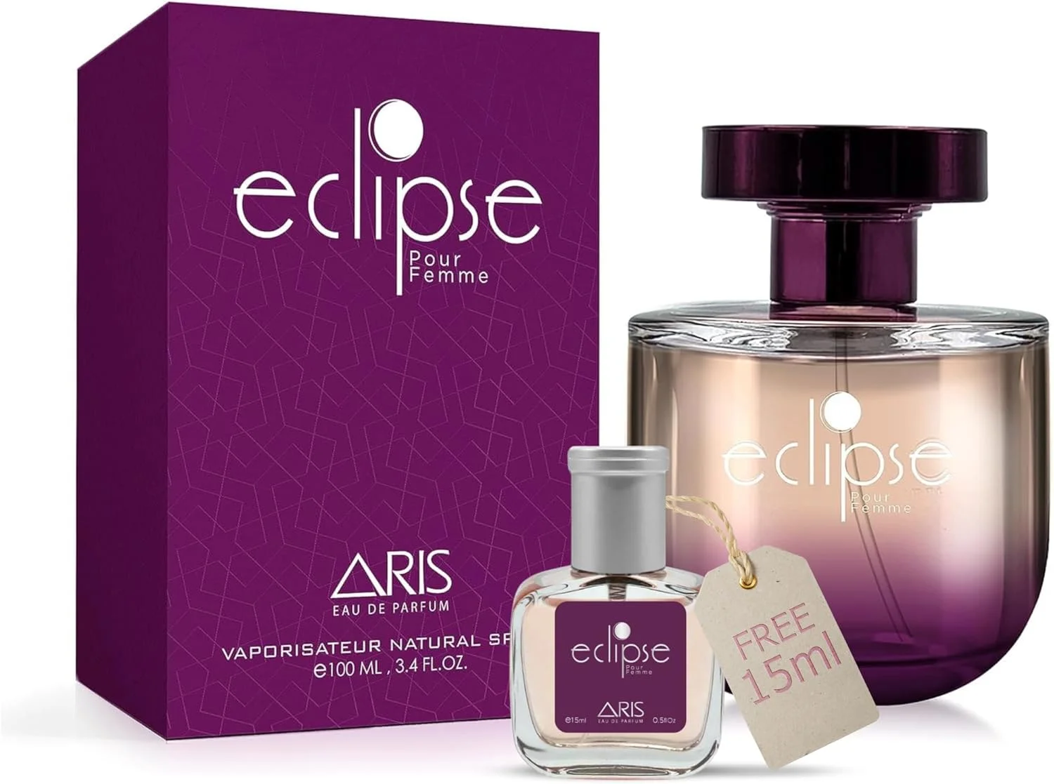 ادکلن زنانه اکلیپس از آریس - رایحه گلی و میوه ای ماندگار - اسپری عطر 100 میلی لیتری - همراه با سمپل 15 میلی لیتری اضافی (رایحه تصادفی)