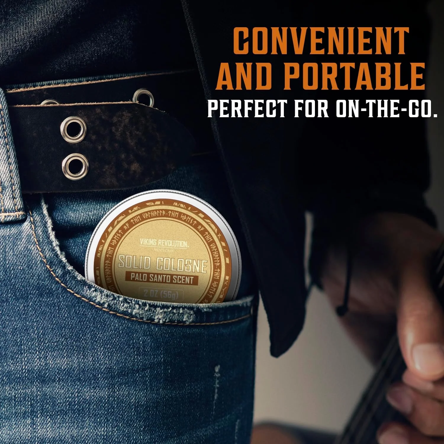 ادکلن جامد مردانه پالو سانتو Viking Revolution، 2 اونس - عطر جامد مردانه با رایحه پالو سانتو - بالم ادکلن مردانه، موم ادکلن مسافرتی (1 بسته، پالو سانتو)