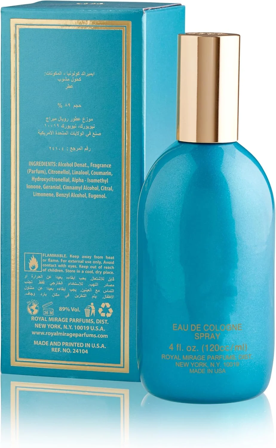 ادکلن مردانه رویال میراژ زمردی، 120 میلی لیتر