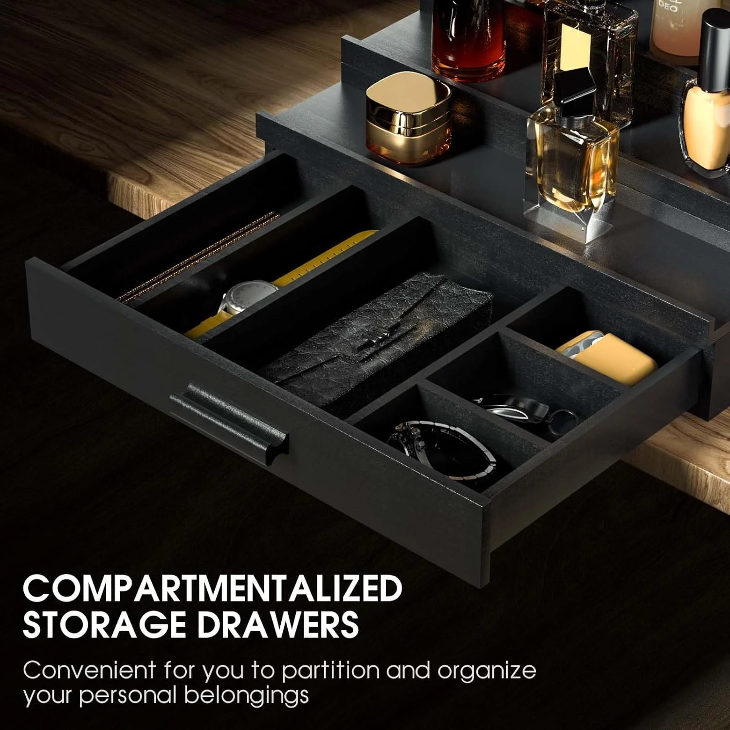 استند عطر چوبی، استند ادکلن مردانه، استند نمایش 3 طبقه ادکلن با کشو، استند سازمان دهنده عطر برای میز آرایش، هدیه ای عالی برای مردان، مشکی استند عطر چوبی، استند ادکلن مردانه، استند نمایش 3 طبقه ادکلن با کشو، استند سازمان دهنده عطر برای میز آرایش، هدیه ای عالی برای مردان، مشکی