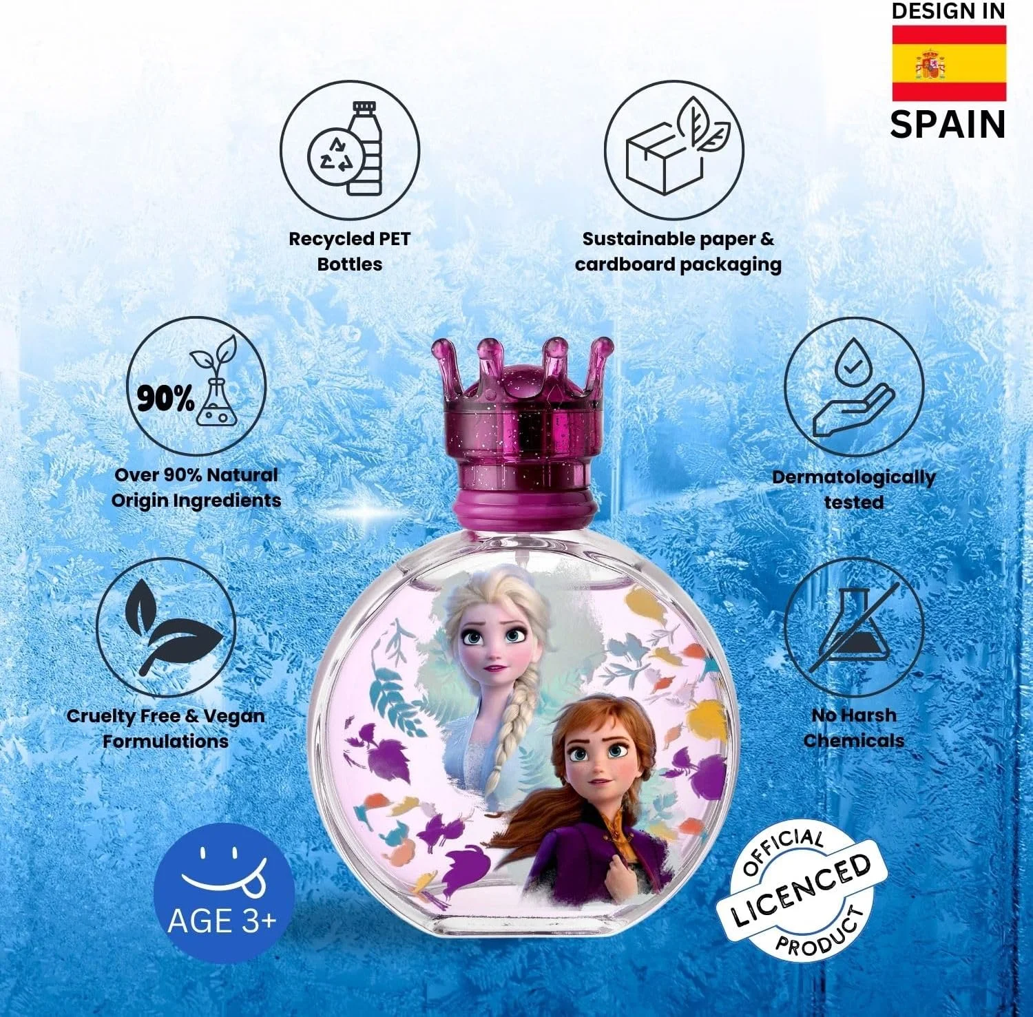 عطر کودکانه دیزنی فروزن ۱۰۰ میلی لیتر - تصویر 2 عطر کودکانه دیزنی فروزن ۱۰۰ میلی لیتر - تصویر 2