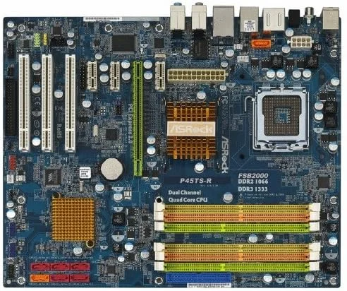 مادربرد ASRock P45TS-R/Core 2 Extreme/Intel P45/2000(OC)/2DDR3-1333+4DDR2-1066/G/R/A/1394/ATX
