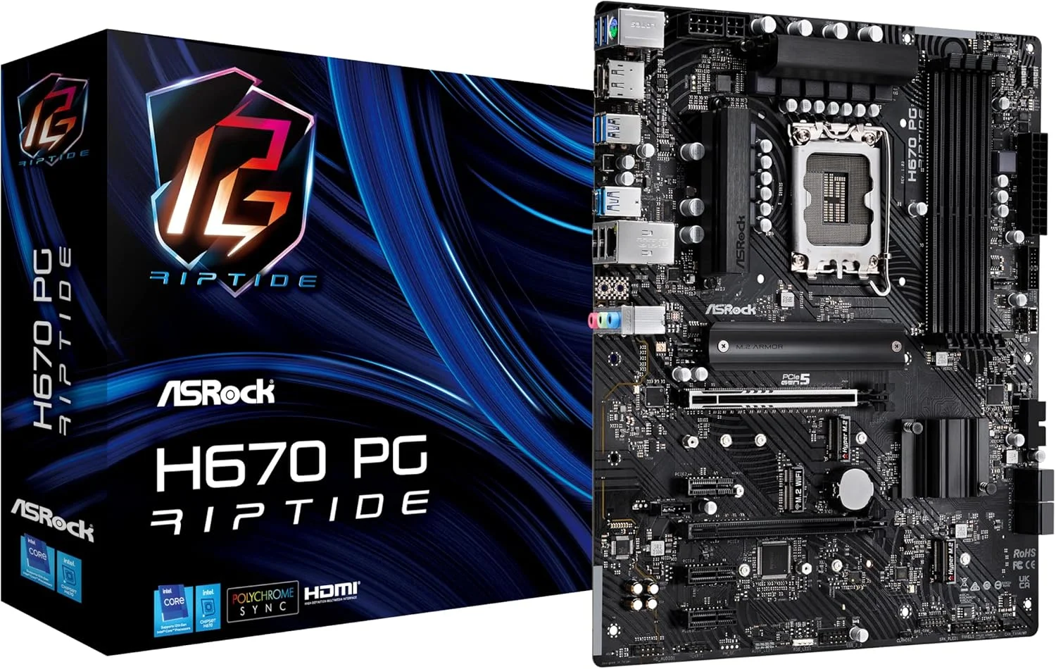 مادربرد ازراک مدل H670 PG Riptide سوکت LGA1700