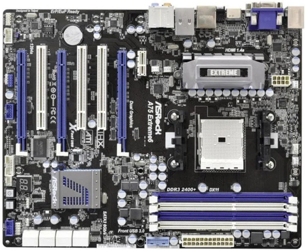 مادربرد ASRock MB-A75EX6 سوکت FM1/ AMD A75 FCH/ AMD Quad CrossFireX/ SATA3&USB3.0/ A&GbE/ ATX