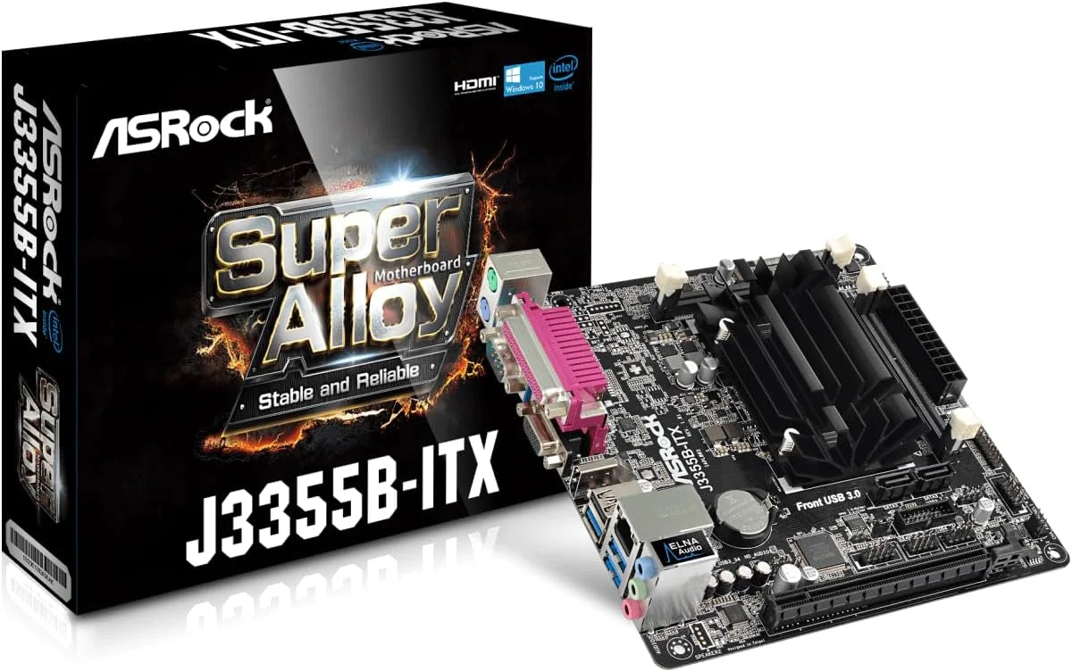 مادربرد ASRock J3355B-ITX به همراه پردازنده