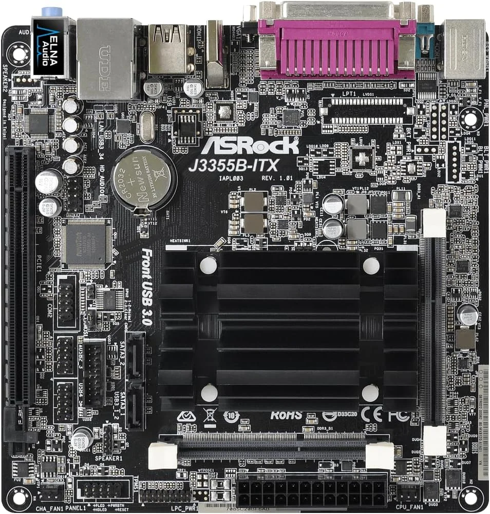 مادربرد ASRock J3355B-ITX به همراه پردازنده