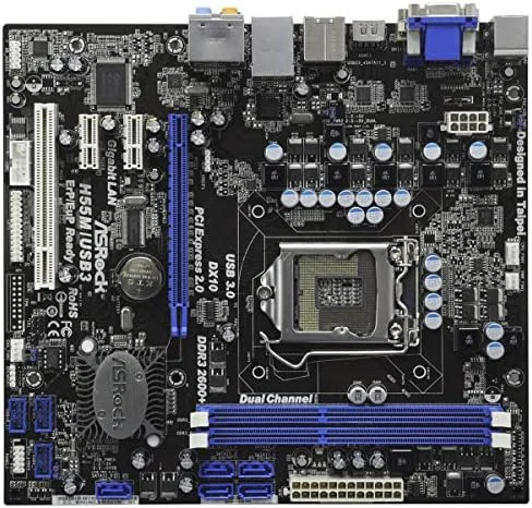 مادربرد ASRock H55M/USB3 LGA1156/Intel H55/DDR3/USB 3.0/A&GbE/MATX