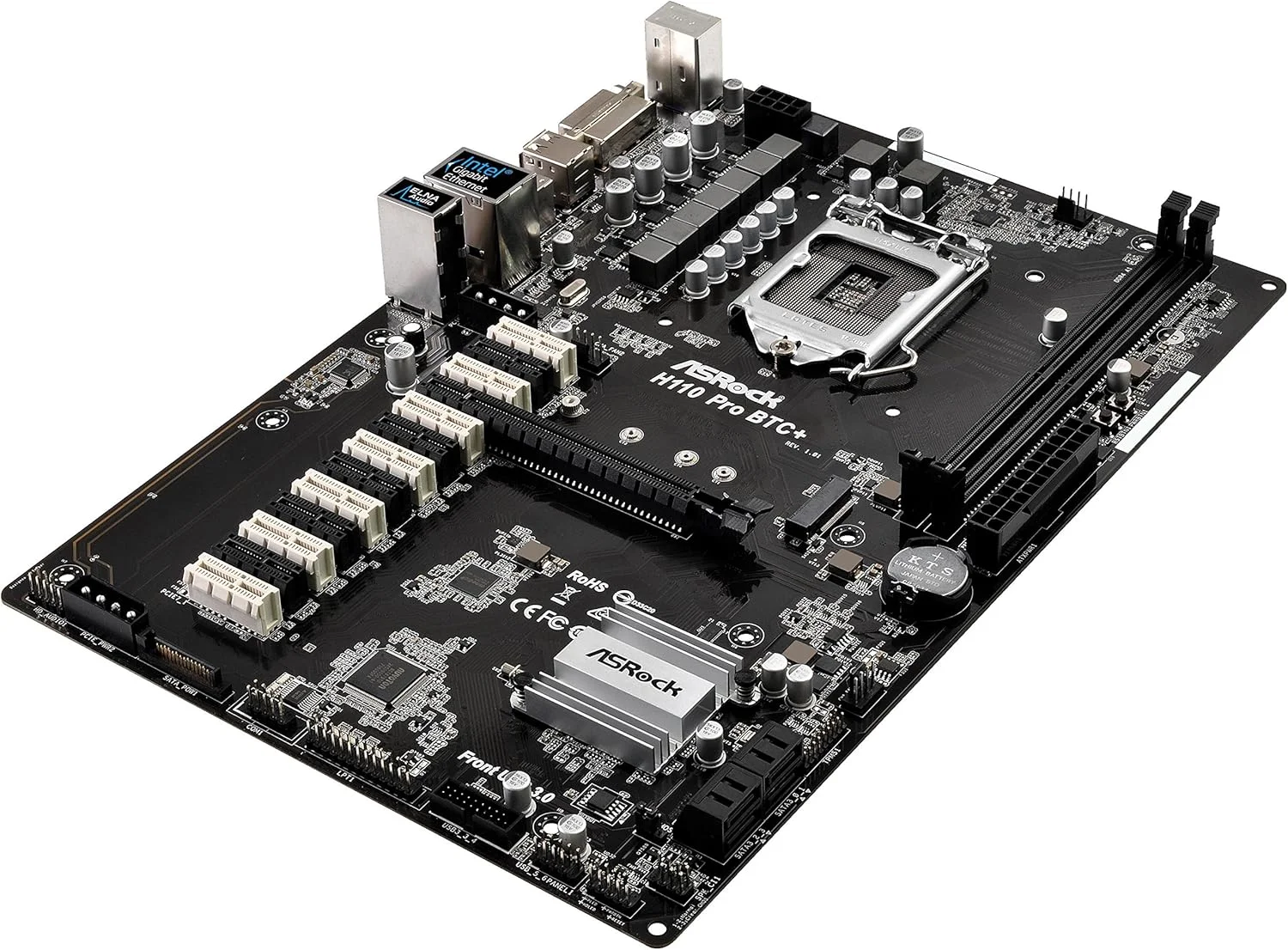 مادربرد استخراج ارز دیجیتال ASRock H110 Pro BTC+ با پشتیبانی از 13 کارت گرافیک