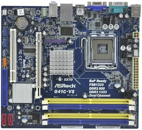 مادربرد ASRock G41C-VS Core 2 Quad/ Intel G41/ DDR2&DDR3/ A&V&L/MATX
