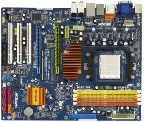 مادربرد ASRock A780GXE/128M/Socke AM2+/AMD 780G/4DDR2-1066/XF/128M SidePort/V/G/1394/ATX