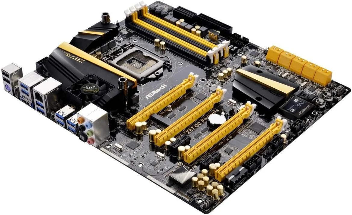 مادربرد ASRock Z87 OC Formula/AC، LGA1150، Intel Z87، DDR3، Quad CrossFireX و Quad SLI، SATA3 و USB 3.0، Wi-Fi، A&GbE، EATX