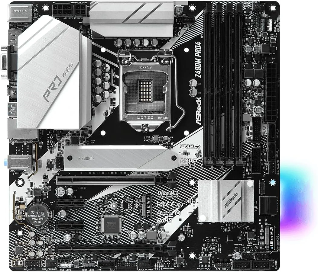 مادربرد ASRock Z490M PRO4 با پشتیبانی از پردازنده‌های نسل دهم Intel® Core™ (سوکت 1200)