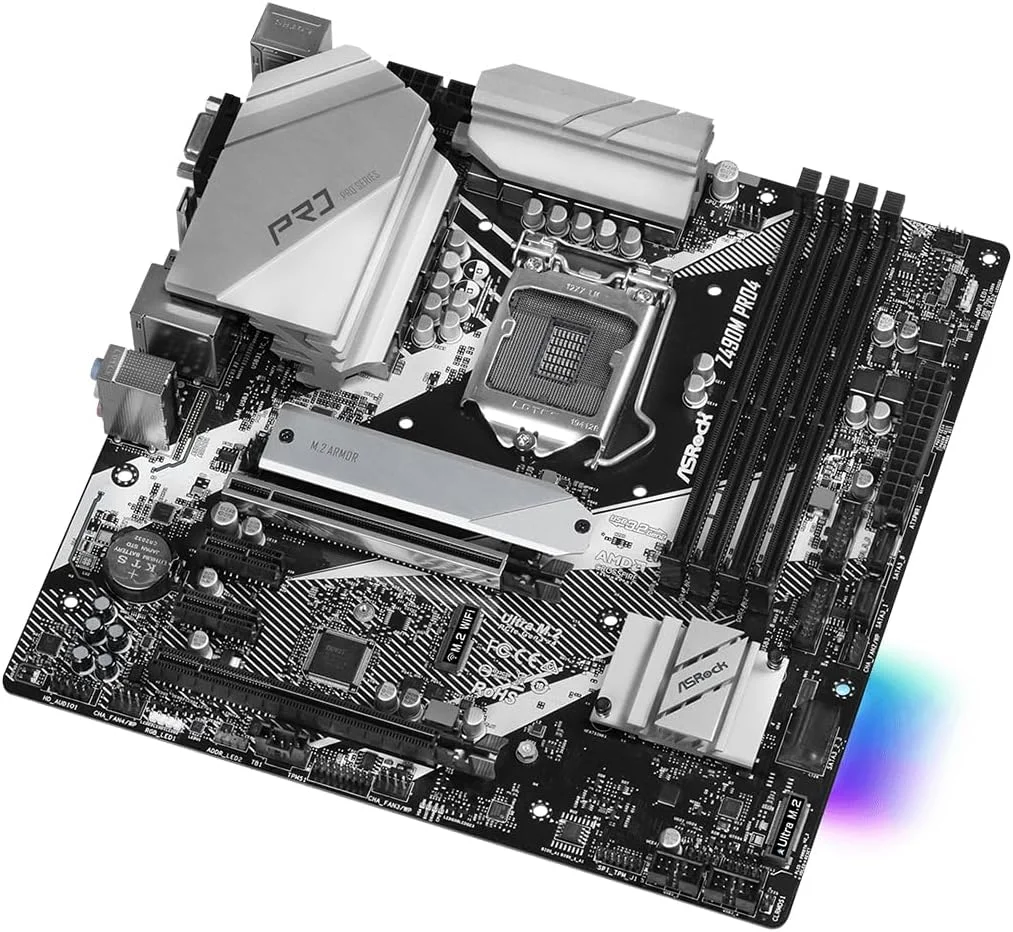 مادربرد ASRock Z490M PRO4 با پشتیبانی از پردازنده‌های نسل دهم Intel® Core™ (سوکت 1200)