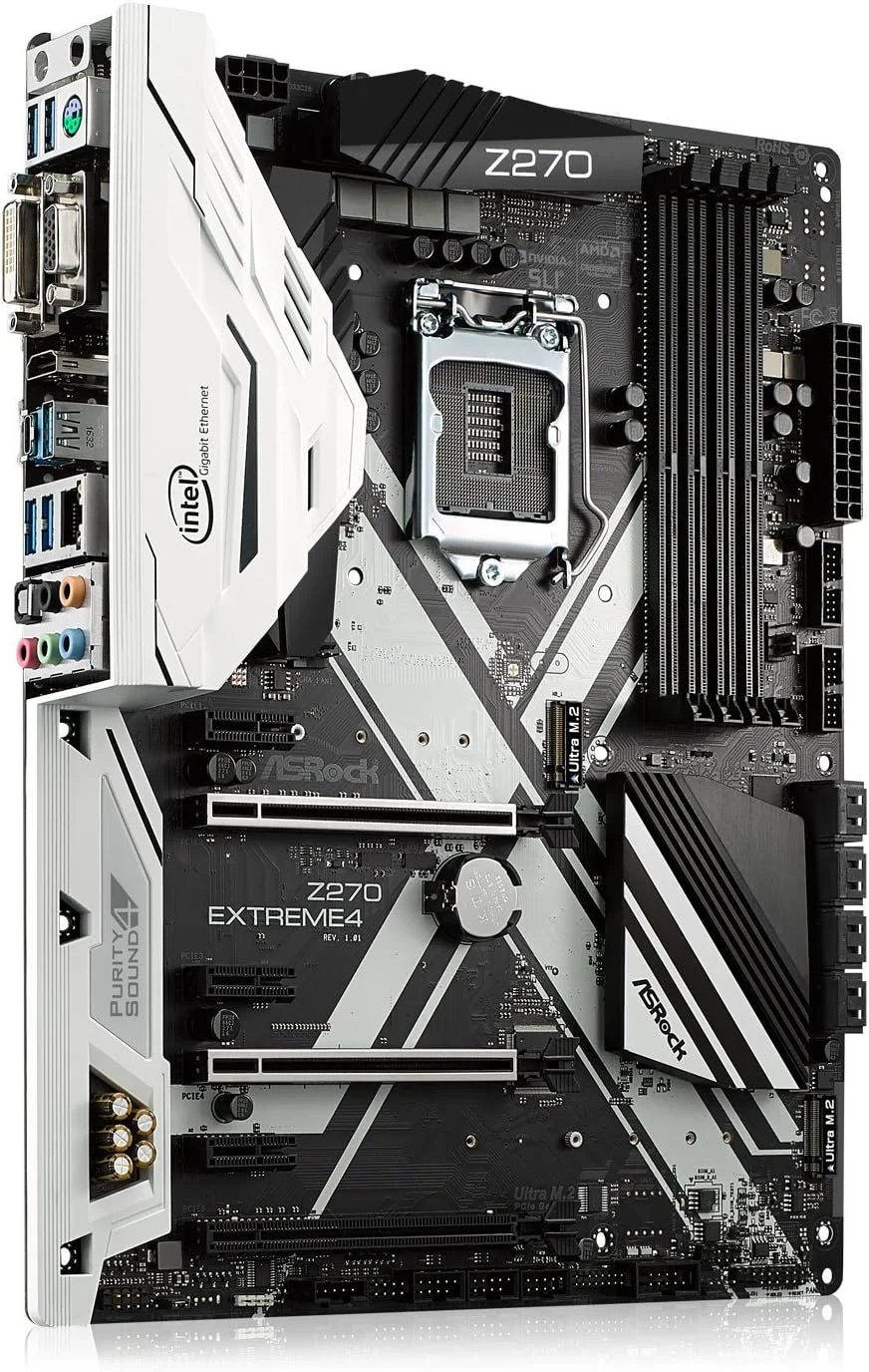 مادربرد ASRock Z270 EXTREME4 LGA1151/ Intel Z270/ DDR4/ Quad CrossFireX & Quad SLI/ SATA3&USB3.1/ M.2/ A&GbE/ ATX
