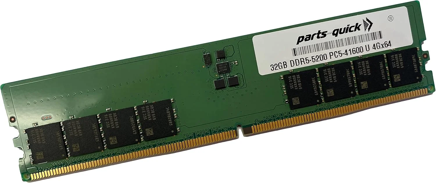 حافظه 32 گیگابایتی DDR5 5200MHz PC5-41600 DIMM RAM سازگار با مادربرد ASRock Z790 PG Sonic