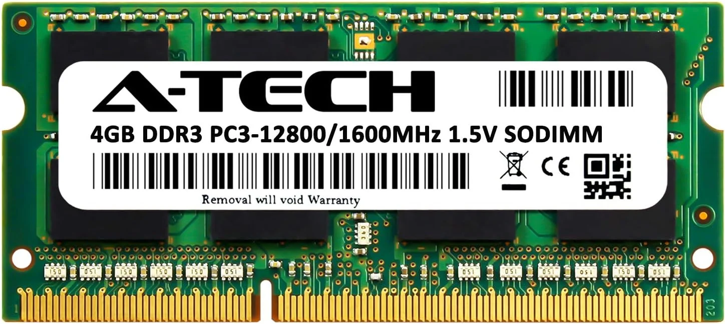 رم 4 گیگابایتی A-Tech برای مادربرد ASRock NUC مدل N3160-NUC IPC/ N3710-NUC IPC | DDR3L 1600MHz PC3-12800 Non ECC SO-DIMM 1.35V - ماژول ارتقاء حافظه لپ تاپ و نوت بوک