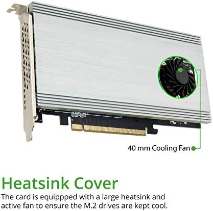 کنترلر رایزر Syba Quad M.2 NVMe به PCIe 3.0 x16 با پهنای باند x8 - پشتیبانی از مادربردهای بدون بایفورکیشن (SI-PEX40157) کنترلر رایزر Syba Quad M.2 NVMe به PCIe 3.0 x16 با پهنای باند x8 - پشتیبانی از مادربردهای بدون بایفورکیشن (SI-PEX40157)