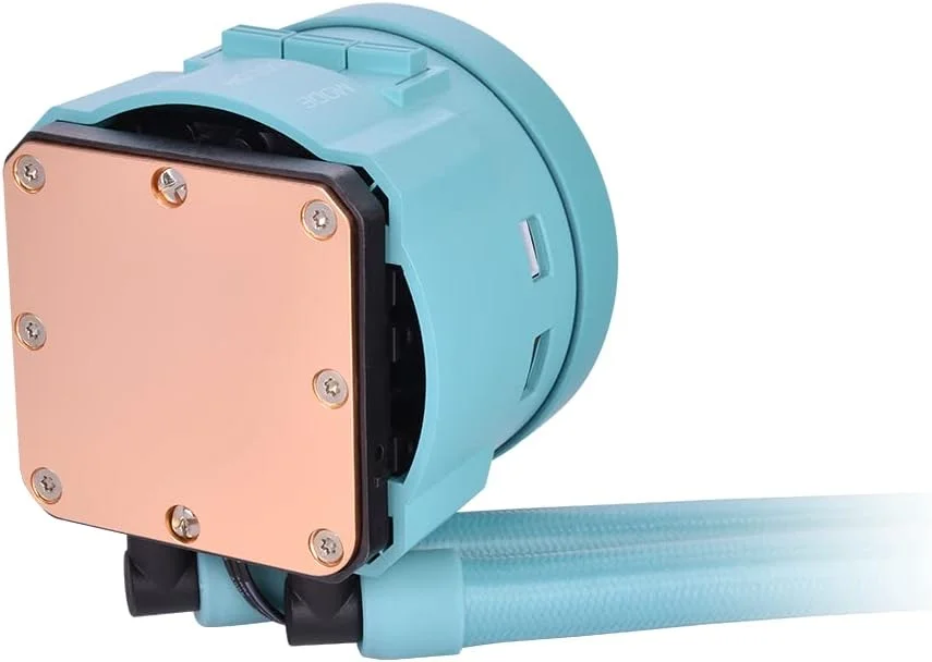 خنک کننده مایع پردازنده Thermaltake TOUGHLIQUID 240 ARGB با نورپردازی هماهنگ با مادربرد - نسخه فیروزه ای سازگار با AMD/AM5/Intel LGA1700، سیستم خنک کننده مایع All-in-One با رادیاتور 240 میلی متری با بازدهی بالا مدل CL-W319-PL12TQ-A