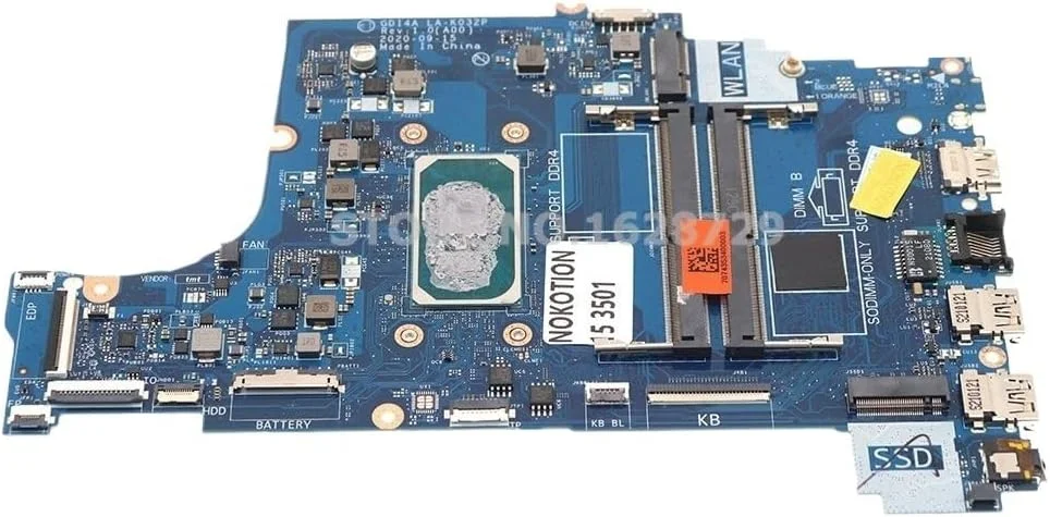 مادربرد لپ تاپ Vostro 15 3501 3500 مدل SRK05 I5-1135G7 CN-0RYXFP 0RYXFP RYXFP GDI4A LA-K032P (پردازنده Celeron 6305)