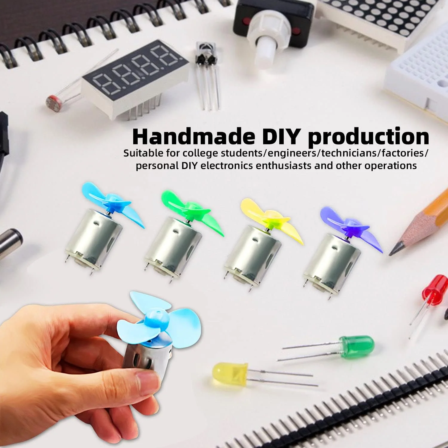 موتور DC تریفی، 12 عدد موتور میکرو DC مدل 280 با ولتاژ 3 تا 12 ولت، موتور الکتریکی شفت گرد، موتور مینی الکتریکی سرگرمی، برای پروژه های علمی اسباب بازی های DIY، مدل قایق RC هواپیما