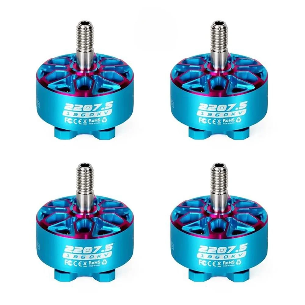 موتور براشلس AXISFLYING Bando 2207 2207.5 1960KV FPV با شفت خروجی 5 میلی‌متری برای قطعات پهپادهای سینمایی 5 اینچی فری استایل (4 عدد 2207.5 1960KV)