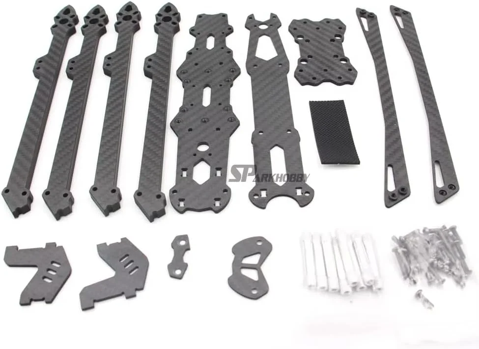 فریم فیبر کربنی MARK4 V2 10 اینچ 425 میلی‌متری سازگار با موتور 3115 و ملخ 1050 برای قطعات پهپاد مسابقه ای FPV برد بلند (1 عدد MARK4 V2 10 اینچ)