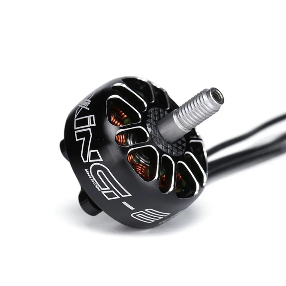 موتور براشلس XING-E Pro 2207 با مقادیر 1800KV، 2450KV، 2750KV، مناسب برای لیپو 2 تا 6 سل، شفت توخالی 5 میلی‌متری برای پهپادهای فری‌استایل با پروانه 5 تا 6 اینچی (4 عدد 2207 1800KV)