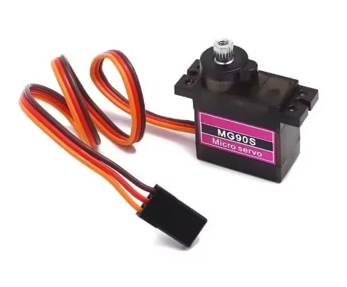 موتور سروو میکرو MG90S، چرخش 360 درجه، دنده پلاستیکی، سازگار با آردوینو، ماشین کنترلی، هلیکوپتر، هواپیما، پهپاد