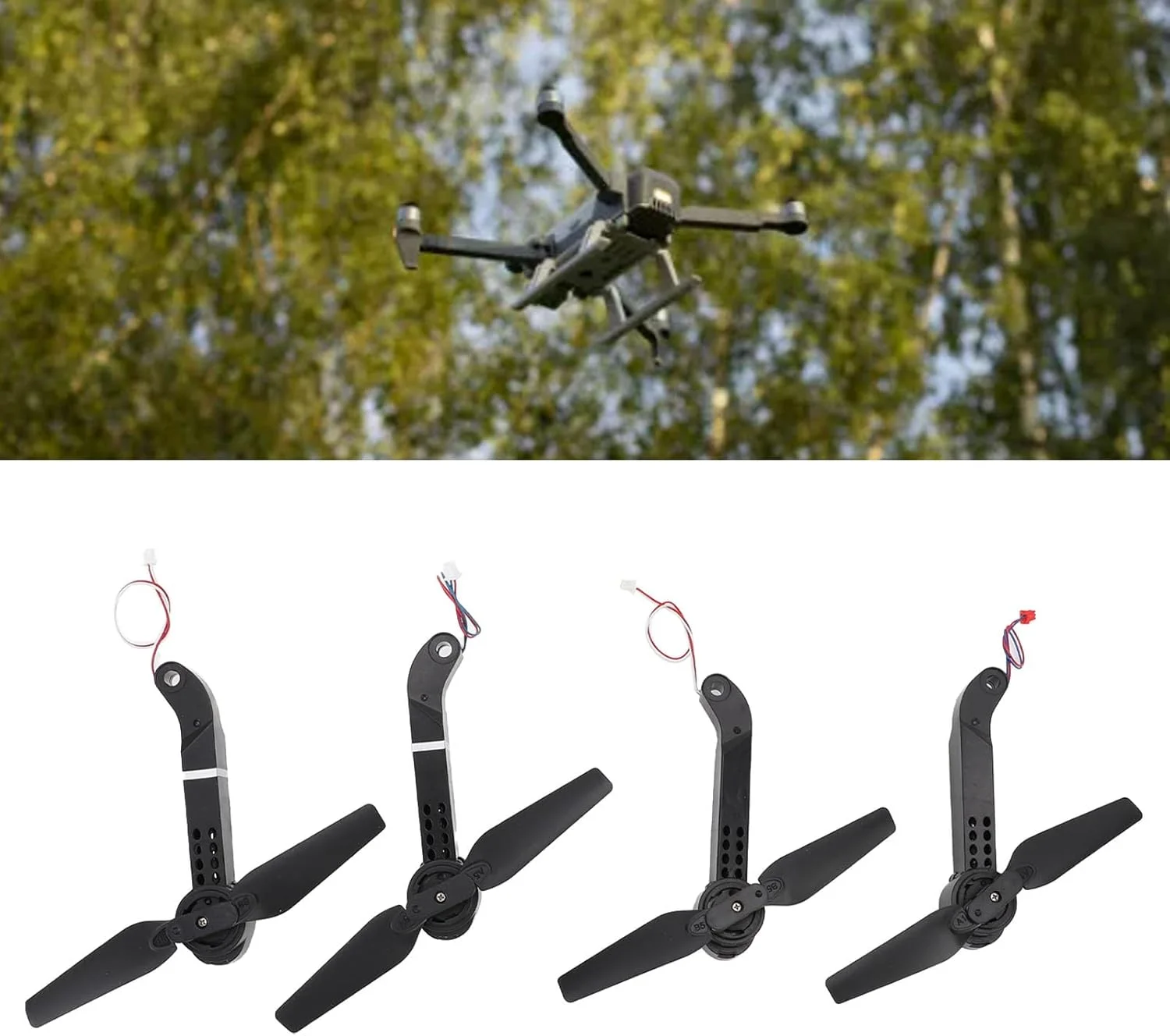 4 عدد بازوی موتور پهپاد با ملخ، قطعات قاب پلاستیکی پهپاد، جایگزینی موتور بازوی کوادکوپتر برای کوادکوپتر تاشو E88 E99 E10 RC
