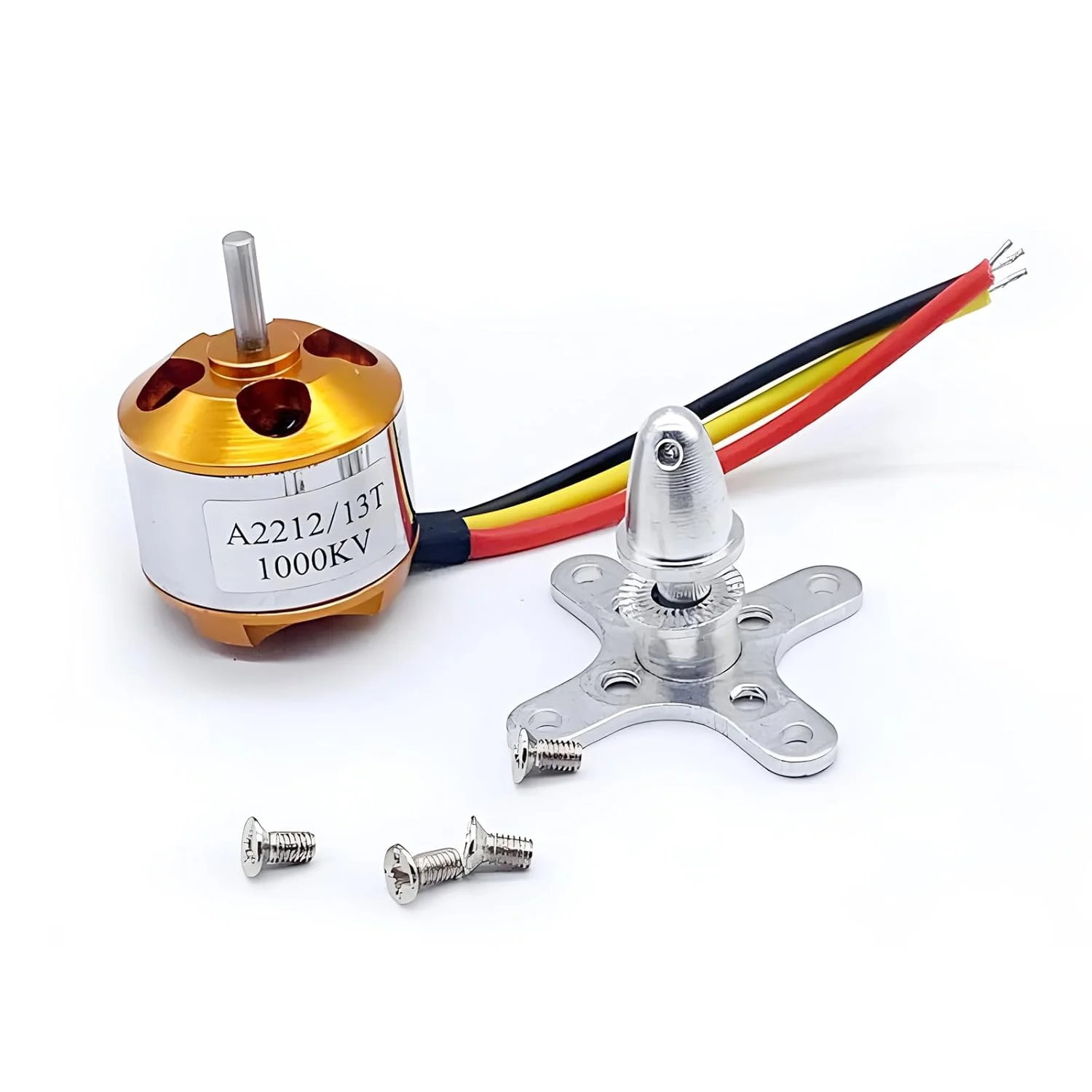 یک عدد موتور براشلس 2212 1800KV با کانکتور 3.5 میلی‌متری نر برای هواپیماهای مدل، مولتی‌کوپتر، کوادکوپتر و پهپاد