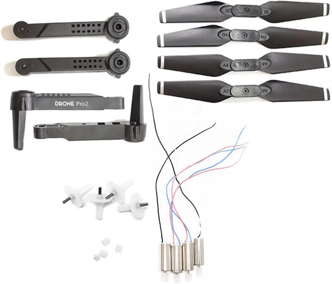 پره ملخ بازوی تاشو، برای موتورهای پهپاد E99 Pro2 Rc و بازوی موتور ملخ کوادکوپتر E99 (مشکی)