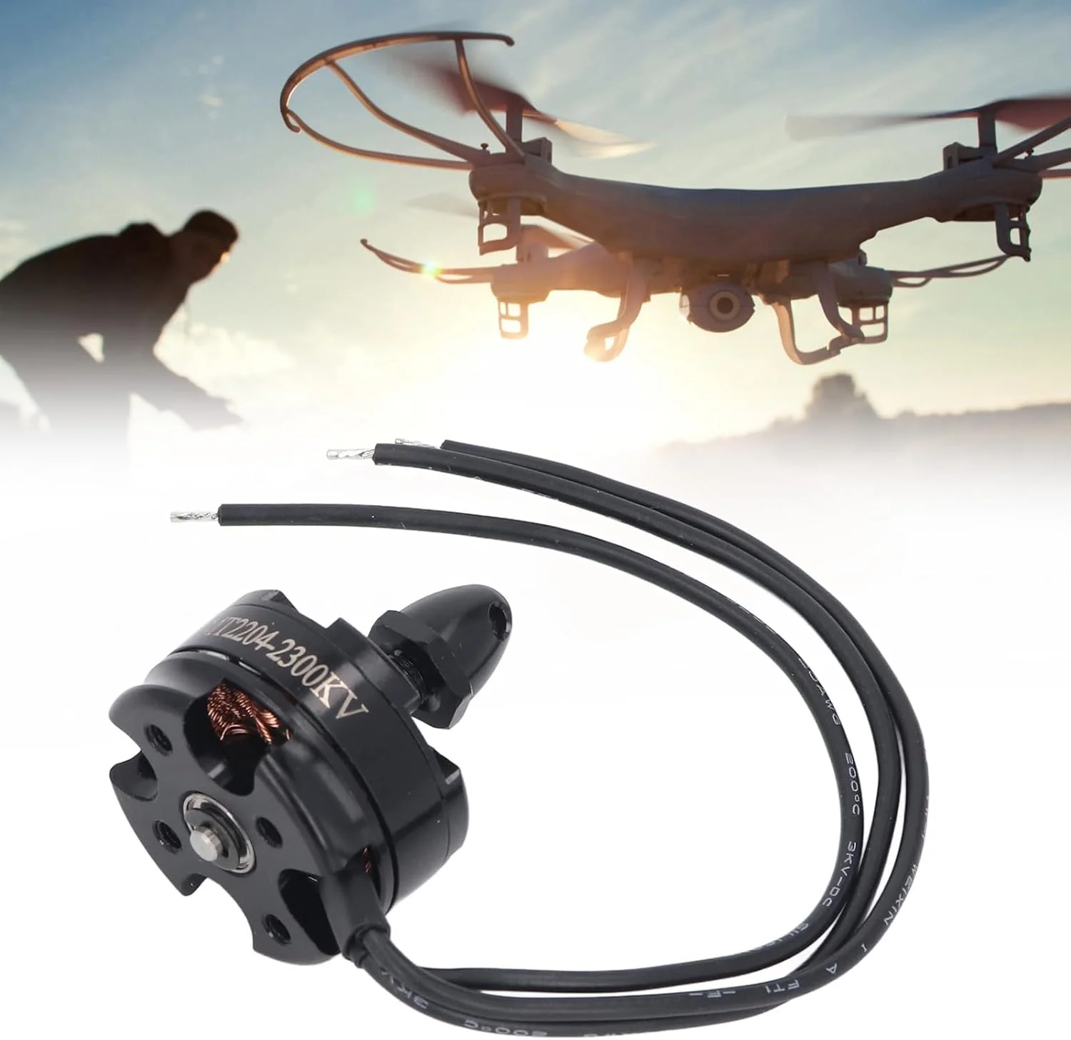 موتور براشلس کوادکوپتر FPV مدل MT2204 2300KV، مقاومت 0.112 اهم، حداکثر تراست 420 گرم، موتور کوادکوپتر برای QAV 180 210 250