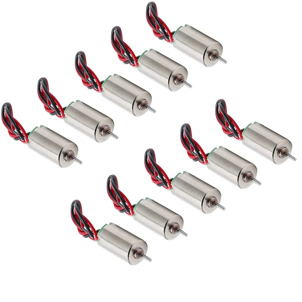 موتور DC میکرو بدون هسته 6x12 میلی‌متری 1.5-3.7 ولت 40000 دور در دقیقه برای مدل هواپیما و اسباب بازی های RC - (10 عدد)