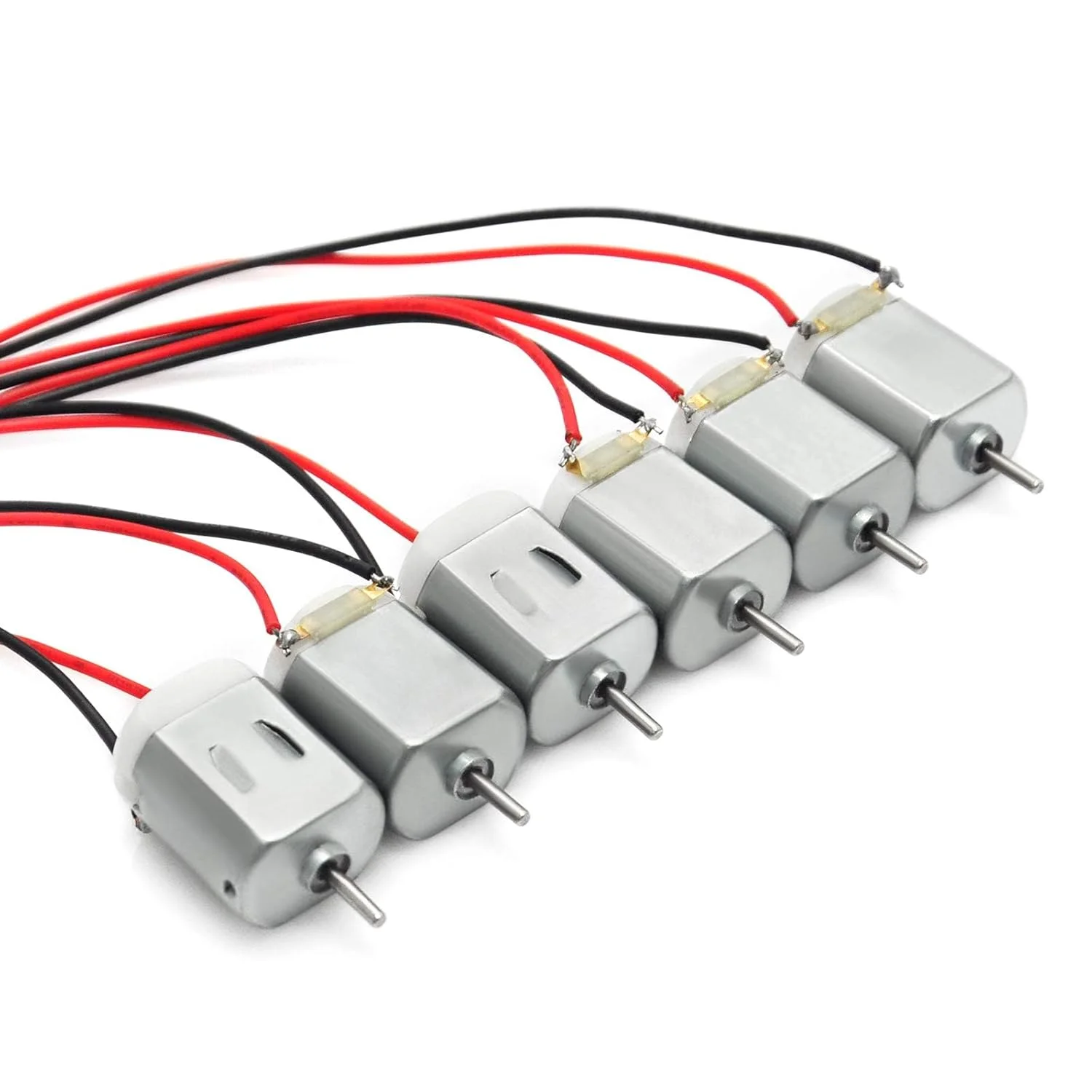 موتور DC کوچک، موتور میکرو نوع 130 DC با ولتاژ 1 تا 6 ولت، موتور الکتریکی کوچک با گشتاور بالا و سرعت زیاد برای پروژه های سرگرمی، رباتیک، کیت های STEM، ماشین اسباب بازی DIY (بسته 6 عددی)