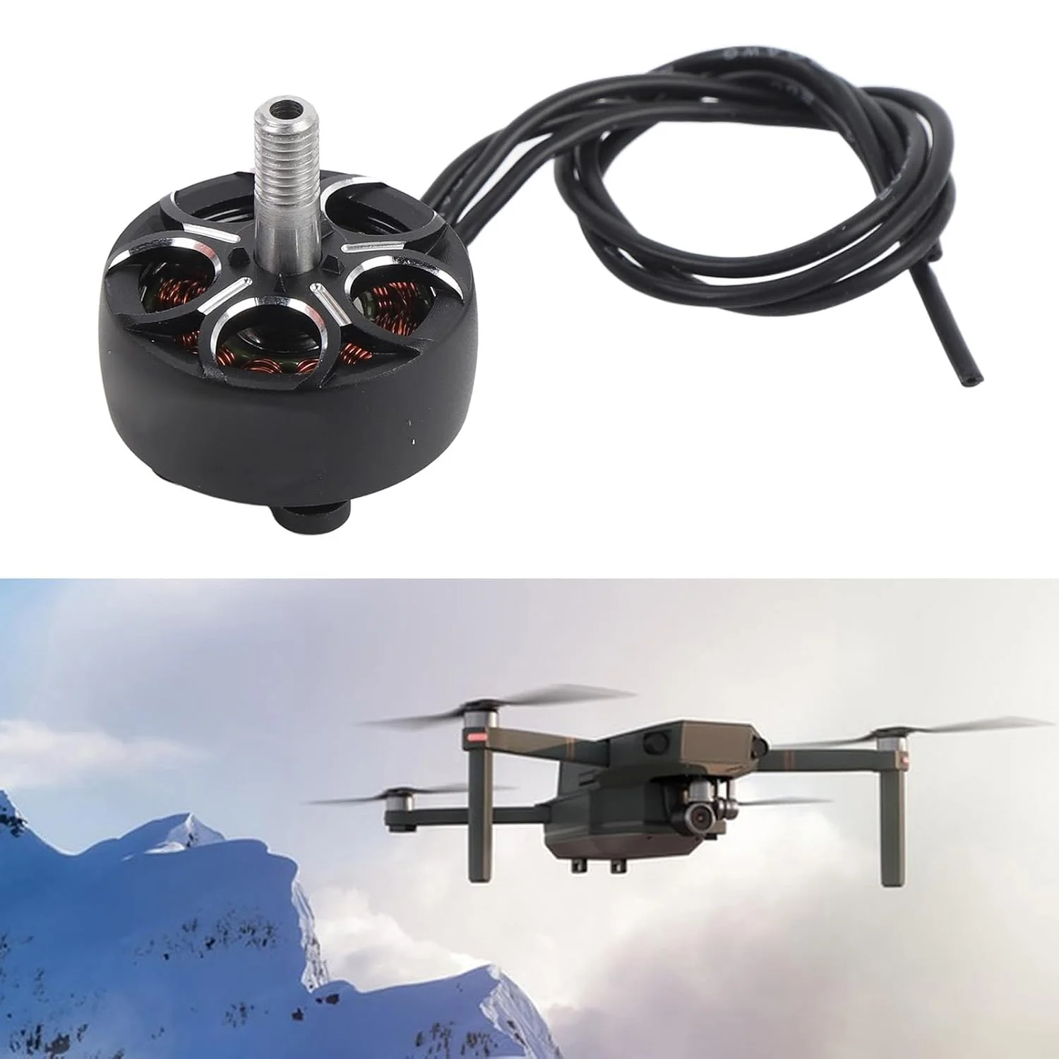 موتور براشلس 1500KV پهپاد، 8-4S 33.6V آلیاژ آلومینیوم با راندمان بالا، موتور براشلس هواپیمای RC با پیچش بزرگ، مناسب برای پهپاد مسابقه ای FPV