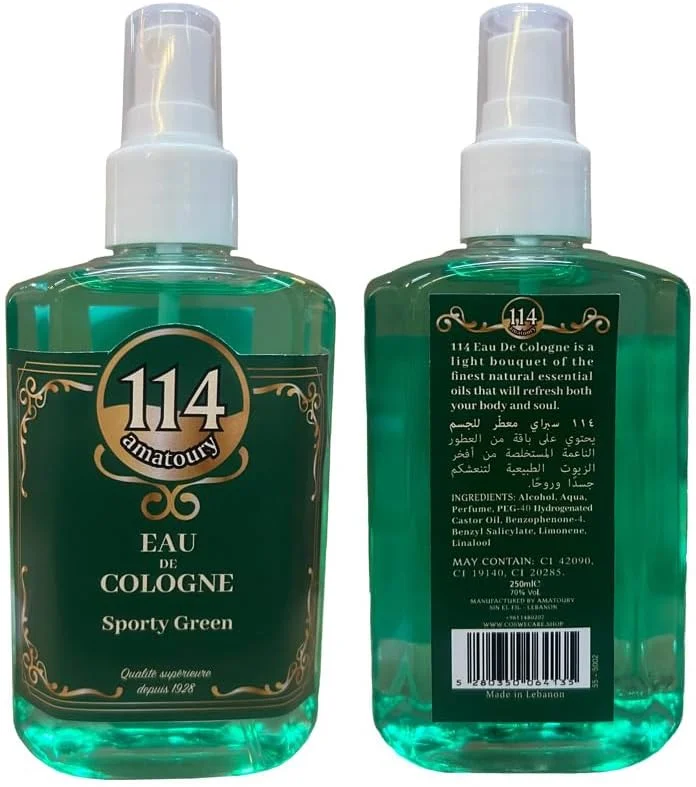 ادکلن مردانه ۱۱۴ آماتوری اسپورت گرین - ۲۵۰ میلی لیتر