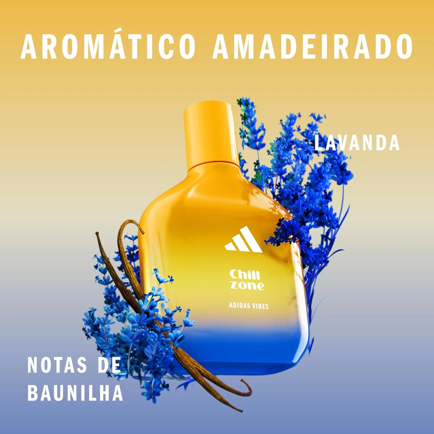 ادکلن آدیداس Vibes Chill Zone Eau de Parfum مناسب برای همه، آرامش بخش و دلپذیر، رایحه ماندگار، اسطوخودوس و وانیل 100 میلی لیتر (3.3oz)