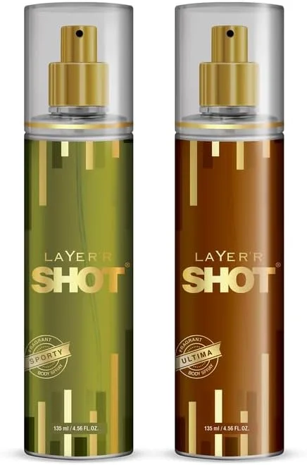 اسپری بدن مردانه لیرر شات گلد کمبو التیما، رایحه ماندگار و اسپرت (270 میلی لیتر، بسته 2 عددی)