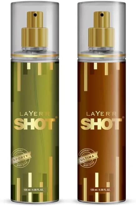اسپری بدن مردانه لیرر شات گلد کمبو التیما، رایحه ماندگار و اسپرت (270 میلی لیتر، بسته 2 عددی)