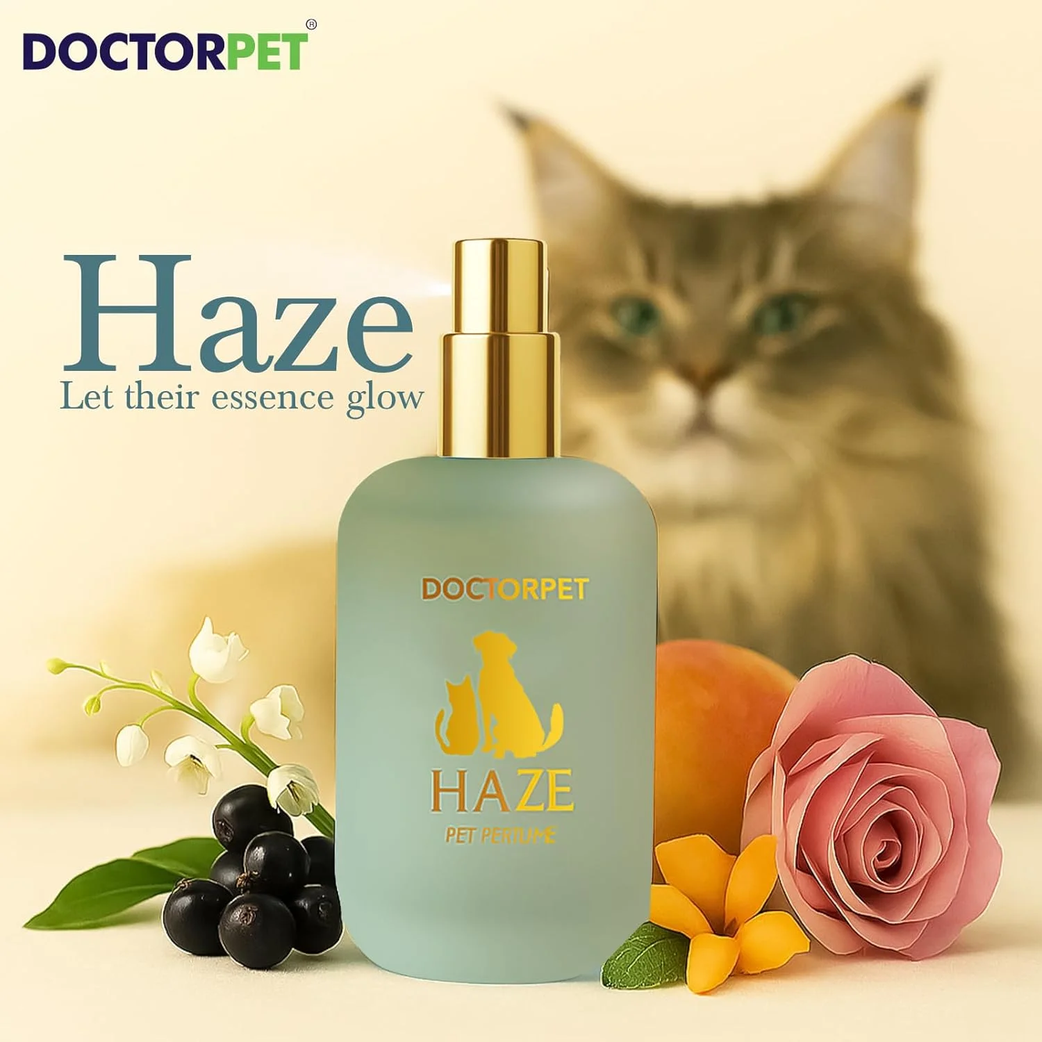 عطر حیوانات خانگی دکتر پت - 50 میلی لیتر - رایحه ملایم و تازه برای حیوانات خانگی - عطر مه ای ترد، تمیز و ظریف برای حیوانات خانگی