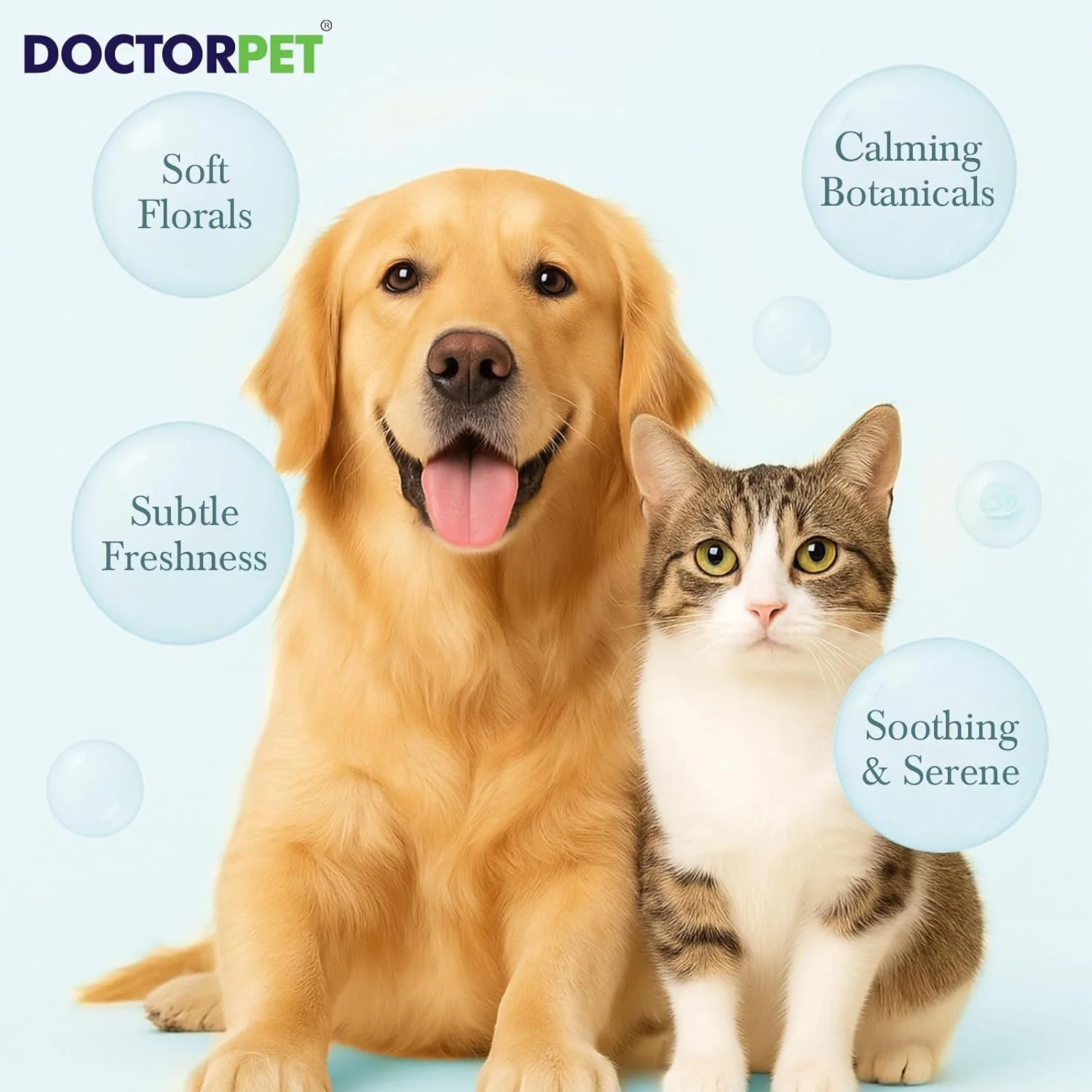 عطر حیوانات خانگی دکتر پت - 50 میلی لیتر - رایحه ملایم و تازه برای حیوانات خانگی - عطر مه ای ترد، تمیز و ظریف برای حیوانات خانگی