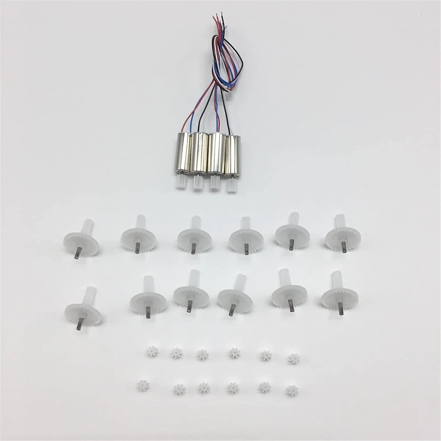 موتور و ملخ بازوی کوادکوپتر، محافظ پره و چرخ دنده، مناسب برای جایگزینی موتور بازوی پهپاد کنترلی E99pro S70pro (زرشکی)