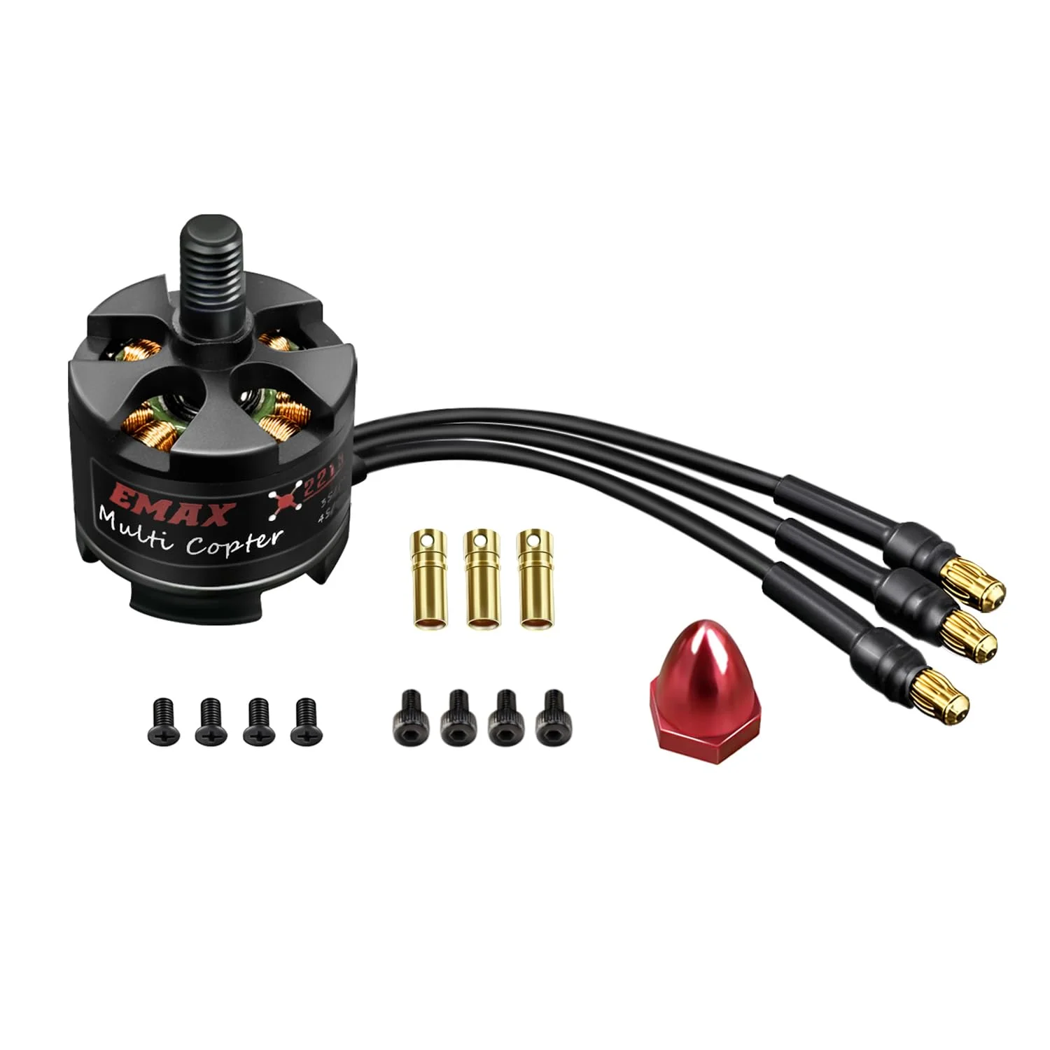 موتور براشلس HAWK'S WORK مدل 2213 935KV، موتور 2-4S برای هواپیمای RC، مولتی کوپتر DIY، مناسب برای کوادکوپترهای 450 F550 S500 S550 X525 DJI Phantom (Emax MT2213 CW*1)