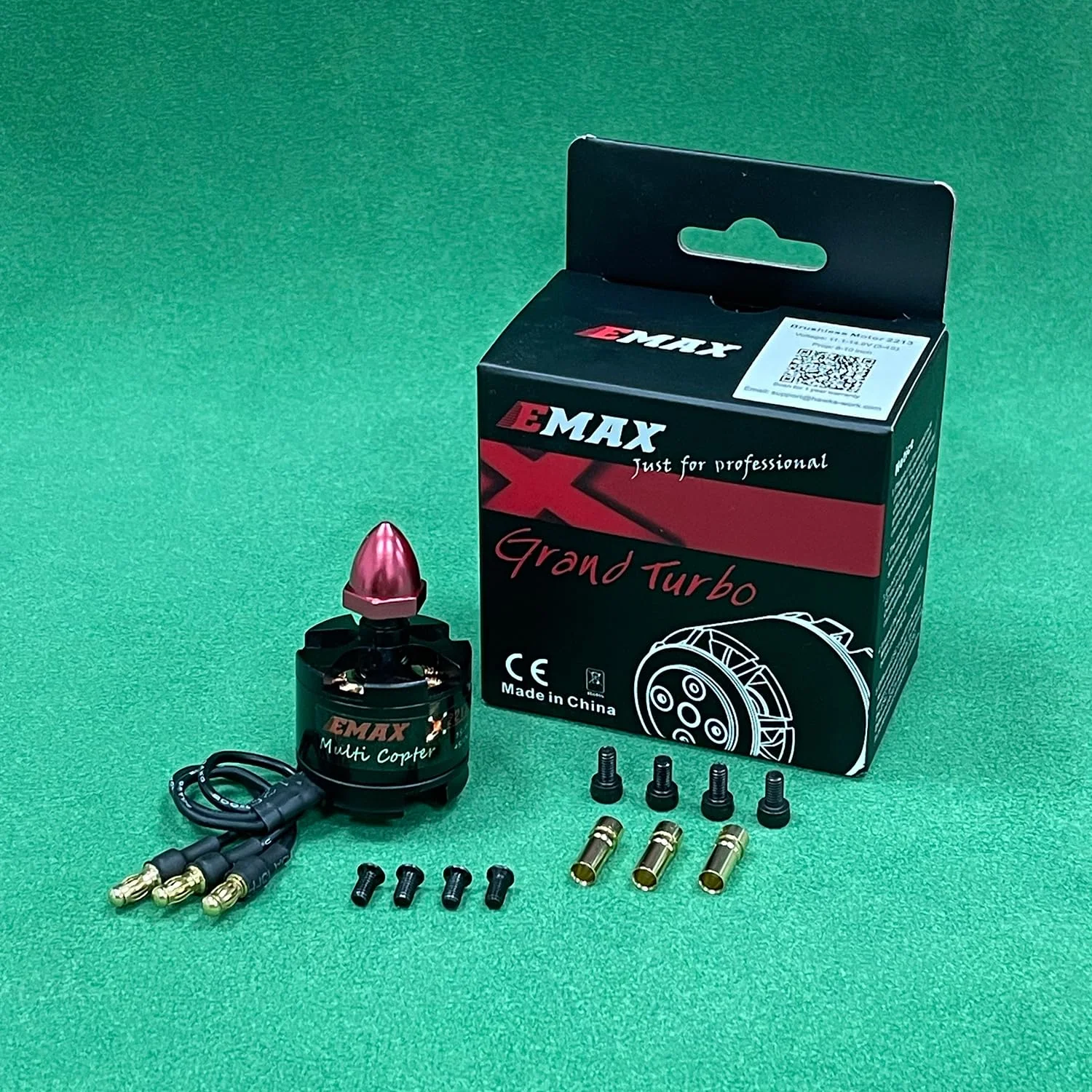 موتور براشلس HAWK'S WORK مدل 2213 935KV، موتور 2-4S برای هواپیمای RC، مولتی کوپتر DIY، مناسب برای کوادکوپترهای 450 F550 S500 S550 X525 DJI Phantom (Emax MT2213 CCW*1)