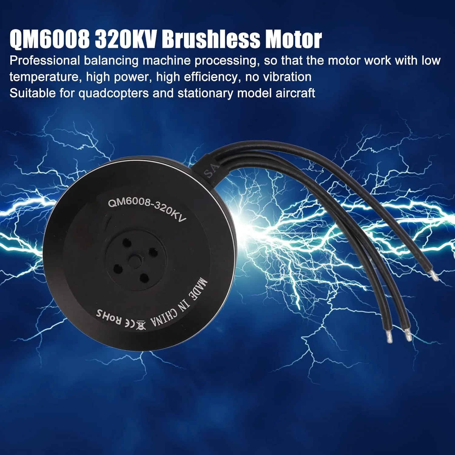 موتور براشلس QM6008 320KV با راندمان بالا برای مدل پهپاد RC