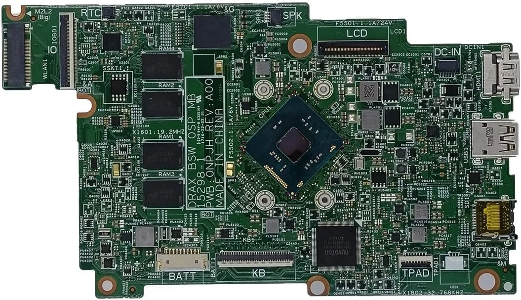 مادربرد لپ تاپ دل 3168 مدل SR2KN N3060 با 4 گیگابایت رم، شماره قطعه 15298-1، بادوام و سازگار با 0X2KYY